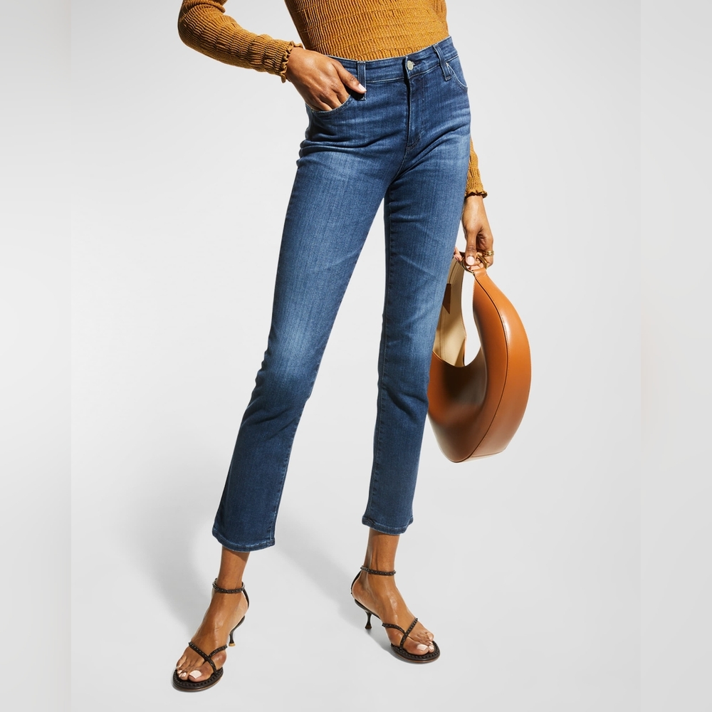 AG-ED Mari High-Rise Slim Straight Leg Jeans